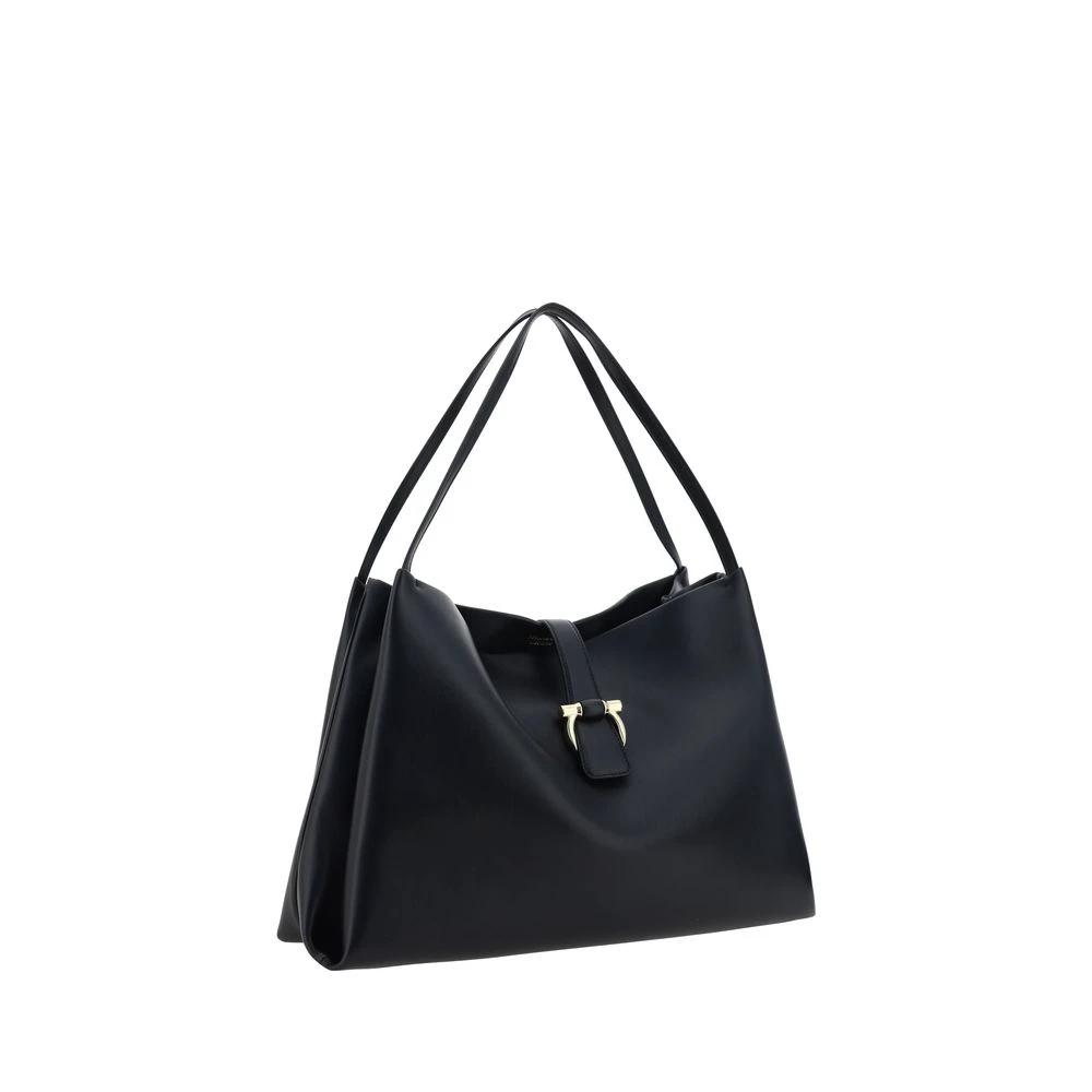 Ferragamo Black Calf Leather Bos Taurus Handbag by Ferragamo