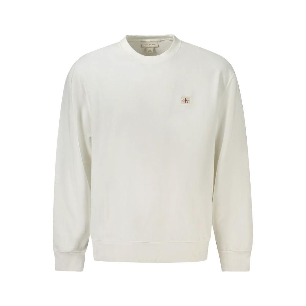 Calvin Klein White Cotton Men's Sweatshirt Calvin Klein