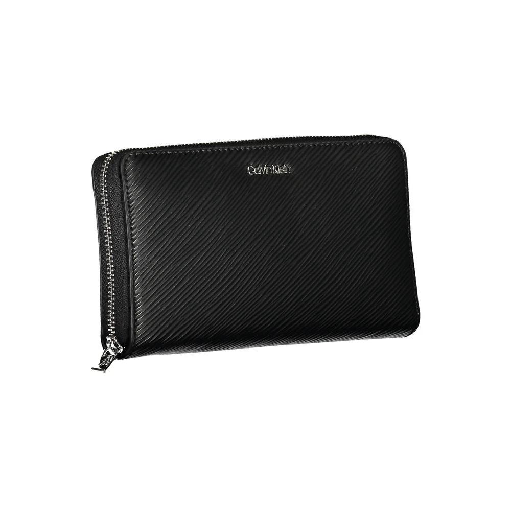 Portefeuille femme Calvin Klein en polyuréthane noir