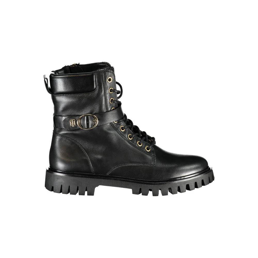 Tommy Hilfiger Black Polyurethane Women Stivaletto Tommy Hilfiger
