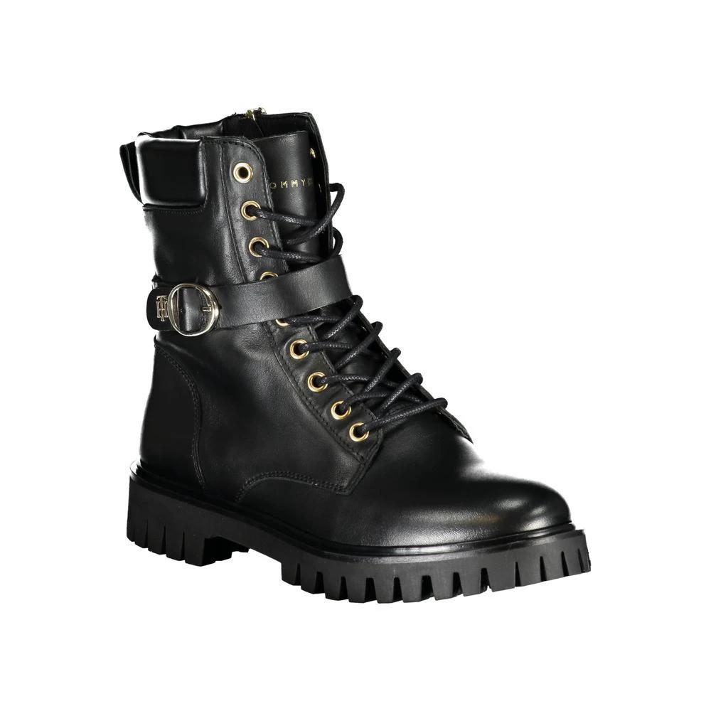 Tommy Hilfiger Black Polyurethane Women Stivaletto Tommy Hilfiger