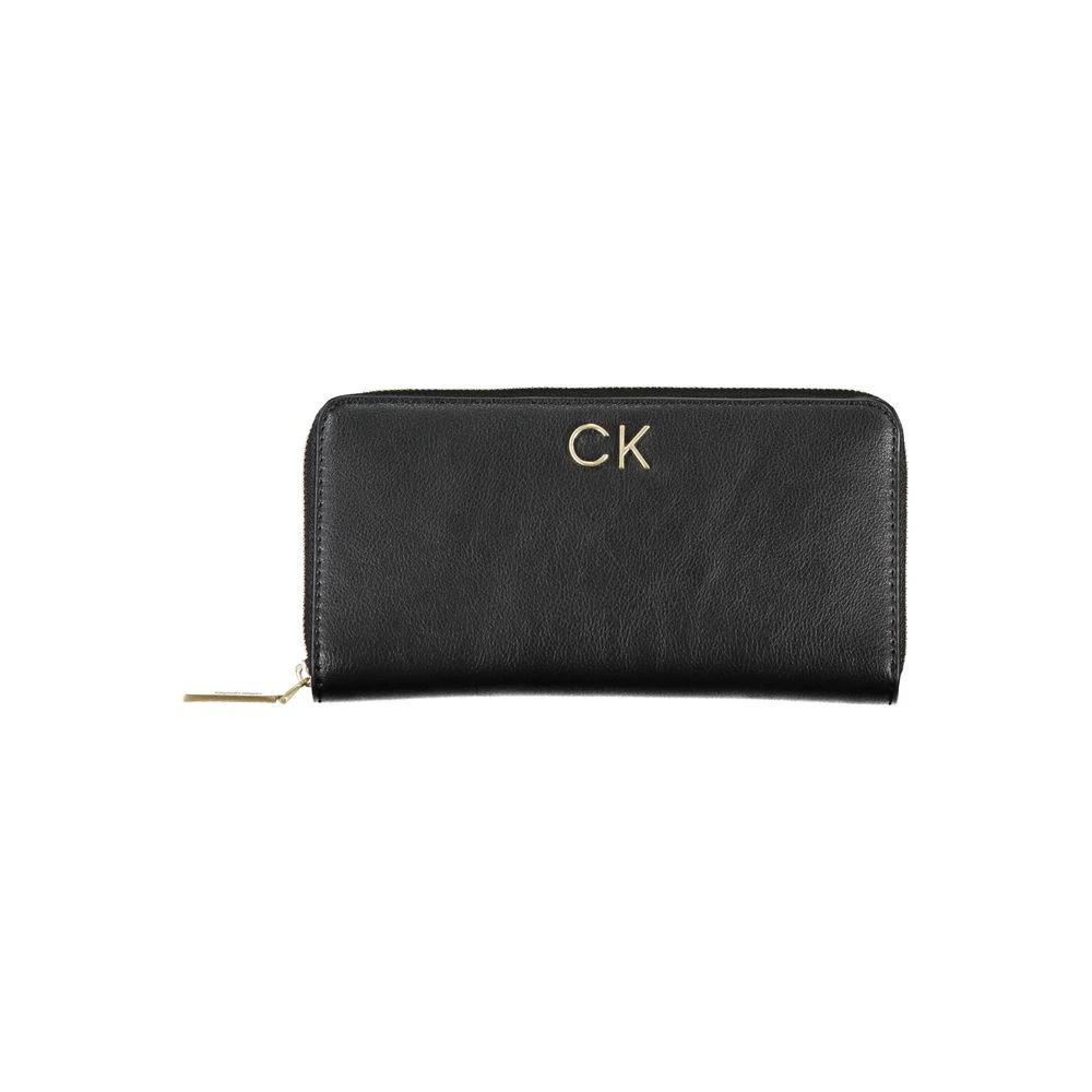 Portefeuille Calvin Klein noir en polyester pour femme