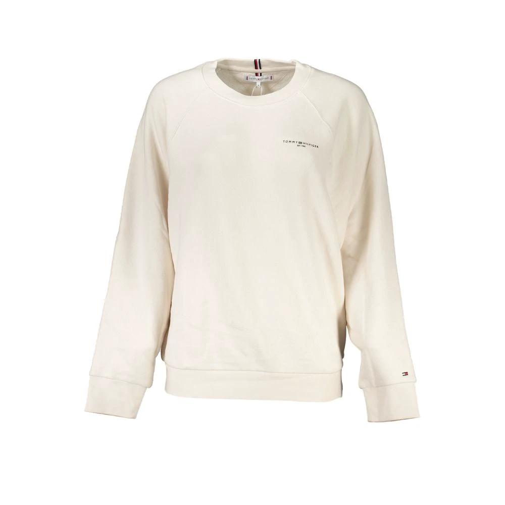 Sweat-shirt Tommy Hilfiger beige en coton pour femme