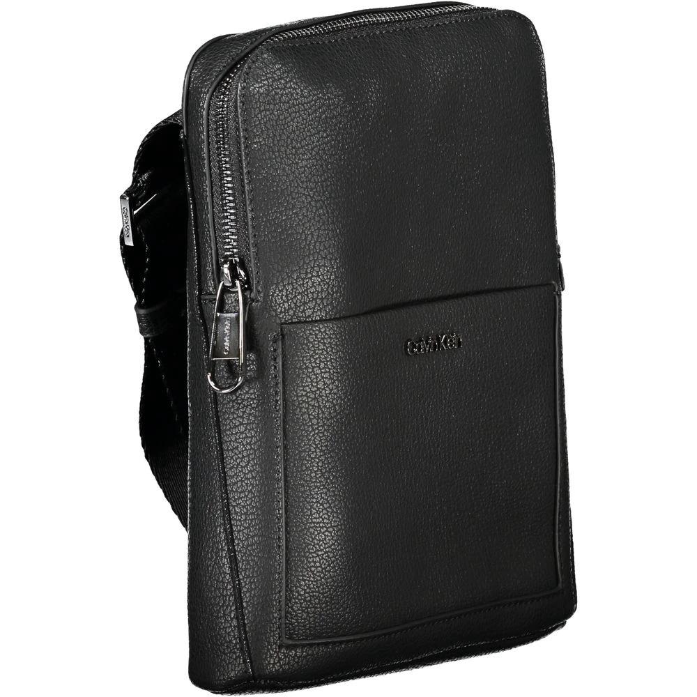 Calvin Klein Black Polyurethane Men's Shoulder Bag Calvin Klein