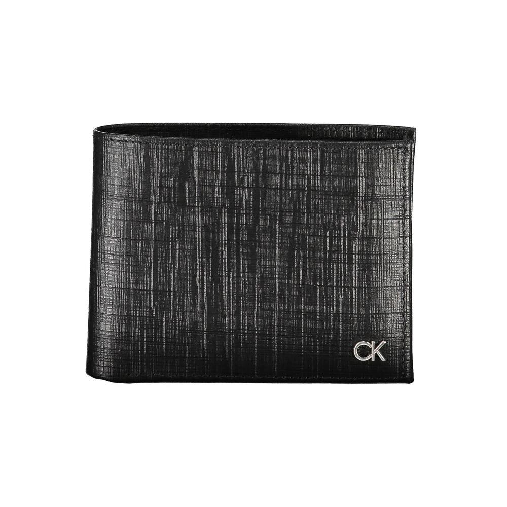 Portefeuille homme en cuir noir Calvin Klein