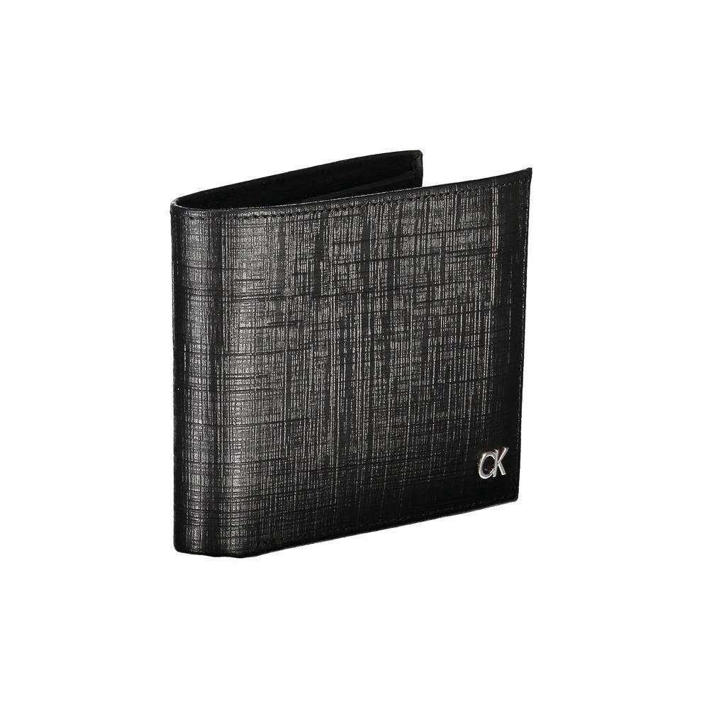 Portefeuille homme en cuir noir Calvin Klein