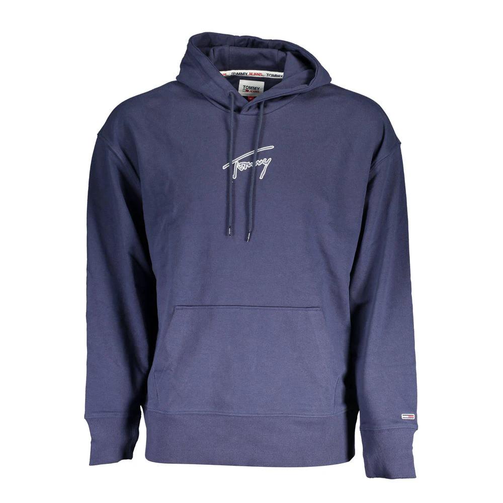 Tommy Hilfiger Blue Cotton Men's Hoodie Sweatshirt Tommy Hilfiger