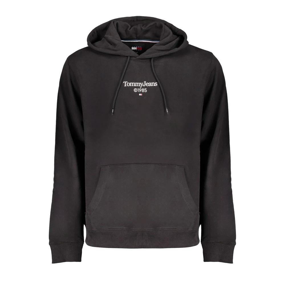 Tommy Hilfiger Black Cotton Men's Sweatshirt Hoodie Tommy Hilfiger