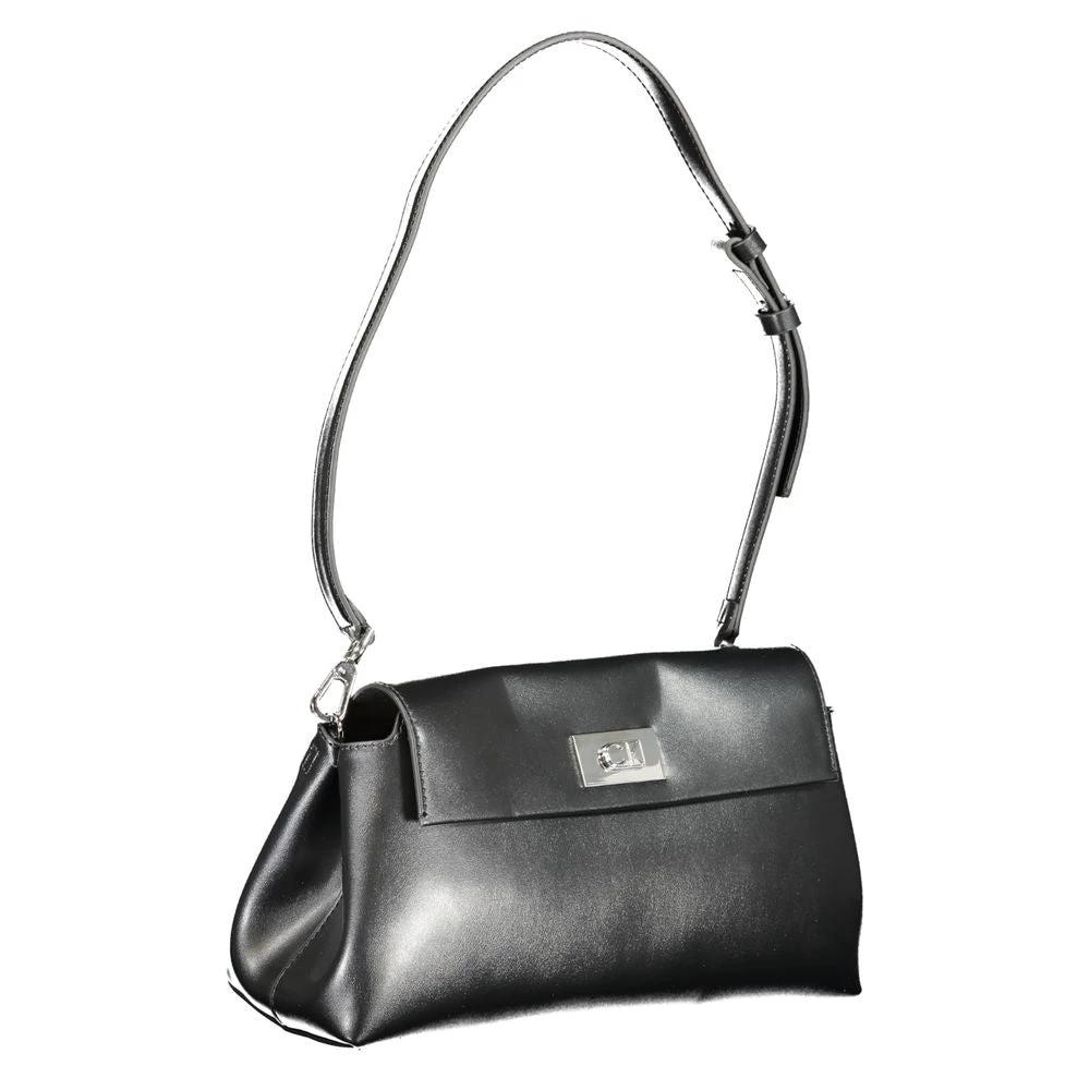 Calvin Klein Nero Polyurethane Women Shoulder Bag Calvin Klein
