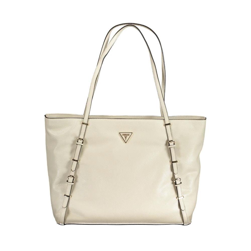 Sac à main Guess Jeans beige en polyuréthane pour femme