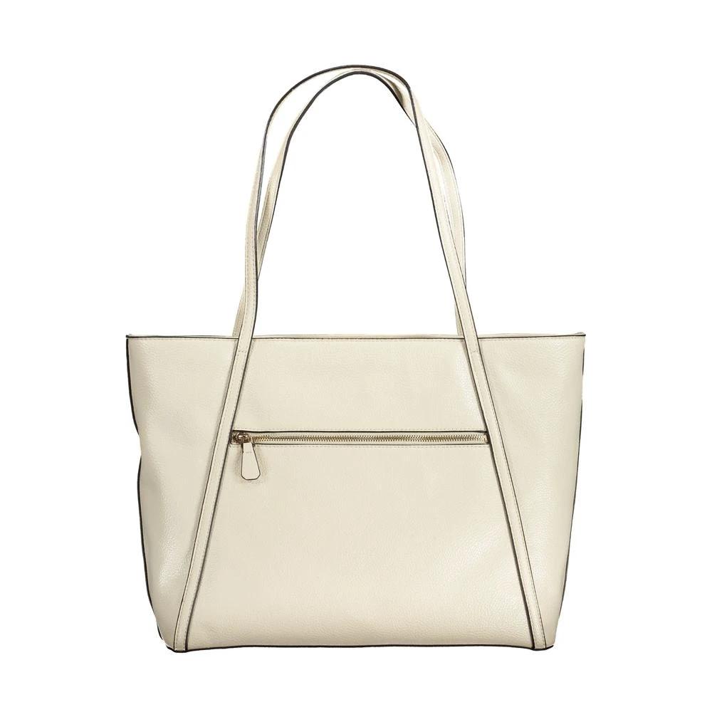 Sac à main Guess Jeans beige en polyuréthane pour femme