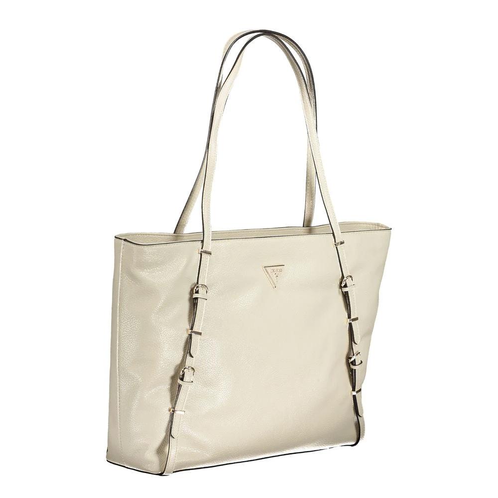 Sac à main Guess Jeans beige en polyuréthane pour femme
