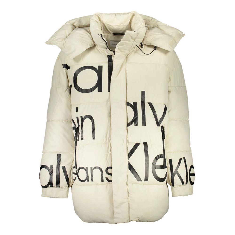 Calvin Klein Beige Polyester Men Jacket by Calvin Klein