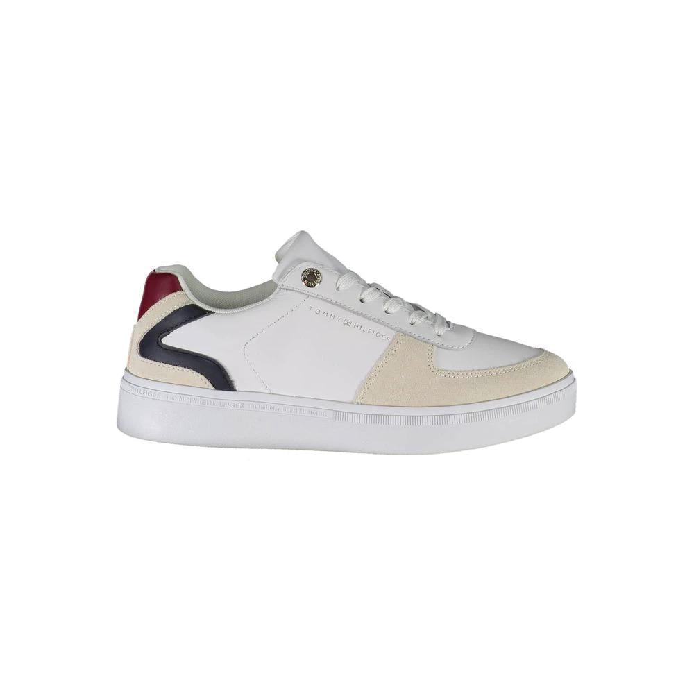 Baskets Tommy Hilfiger blanches en polyester pour femmes