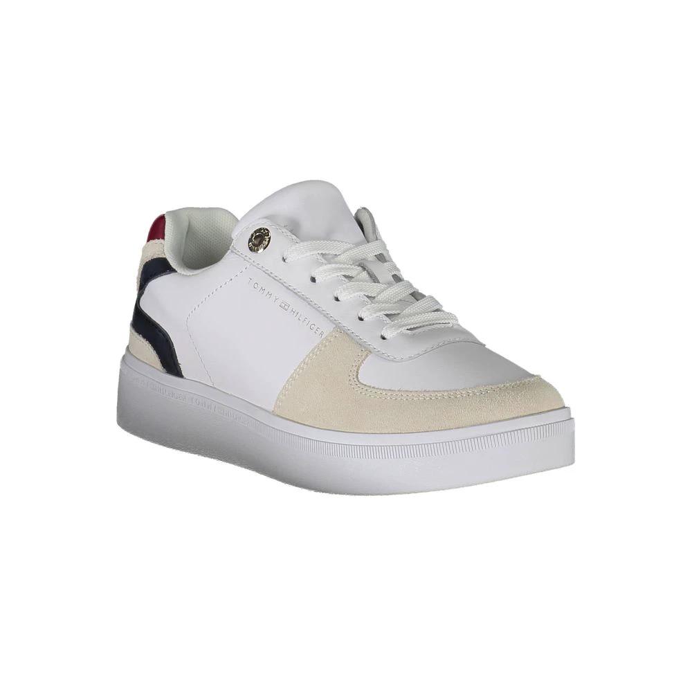 Baskets Tommy Hilfiger blanches en polyester pour femmes