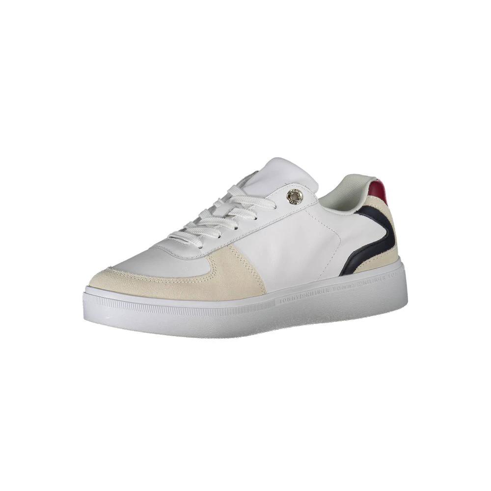 Baskets Tommy Hilfiger blanches en polyester pour femmes