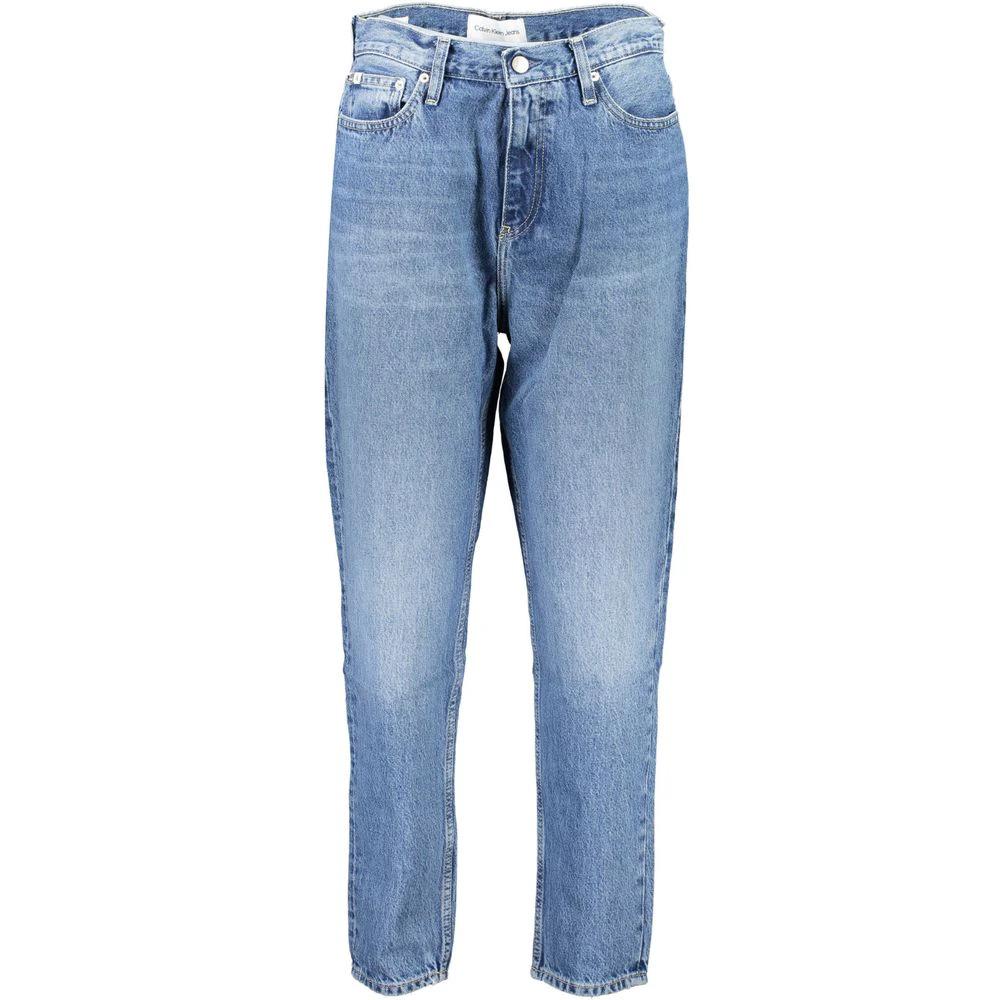 Jean en coton Calvin Klein Azzurro pour femme