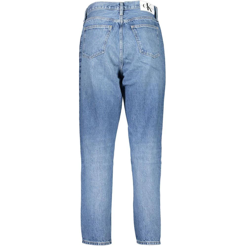 Jean en coton Calvin Klein Azzurro pour femme