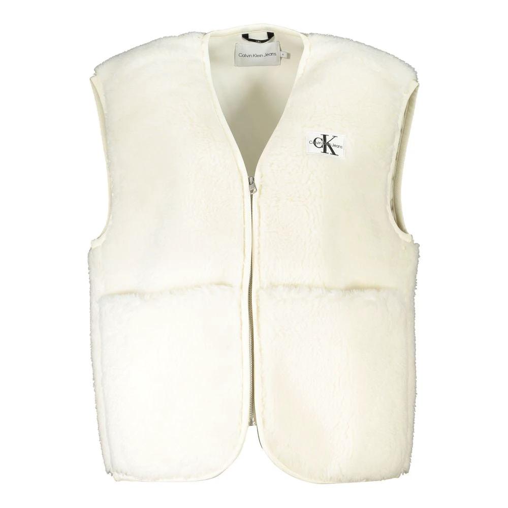 Gilet Calvin Klein Bianco en polyester pour femme