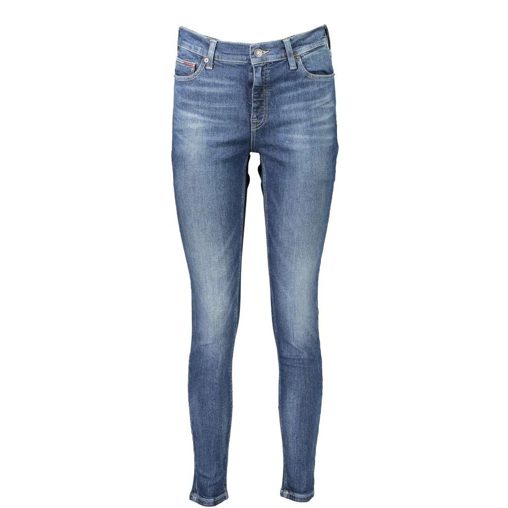 Legging Tommy Hilfiger Nero en coton pour femme