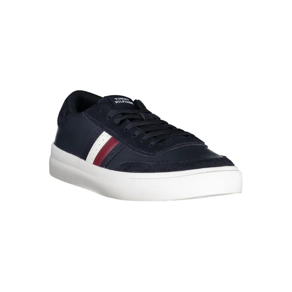 Tommy Hilfiger Blue Leather Men Sneaker Tommy Hilfiger