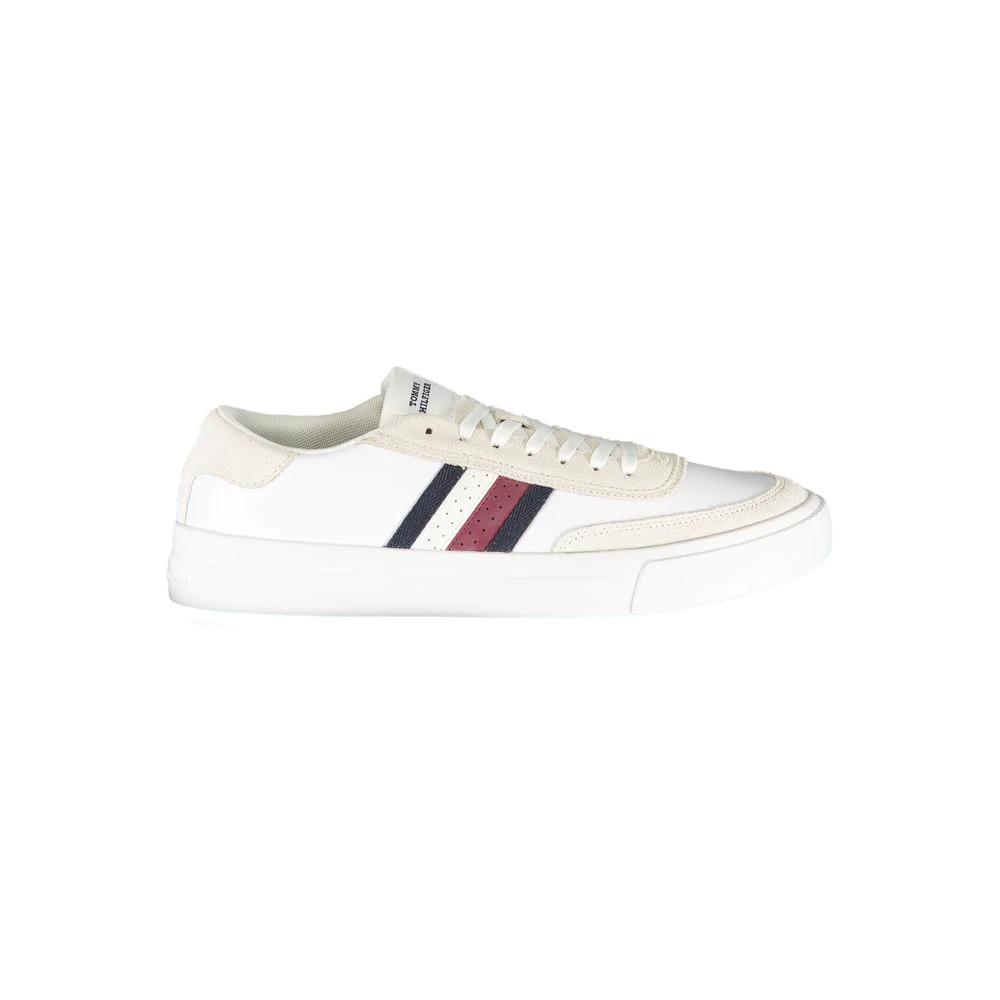 Tommy Hilfiger White Leather Men Sneaker Tommy Hilfiger