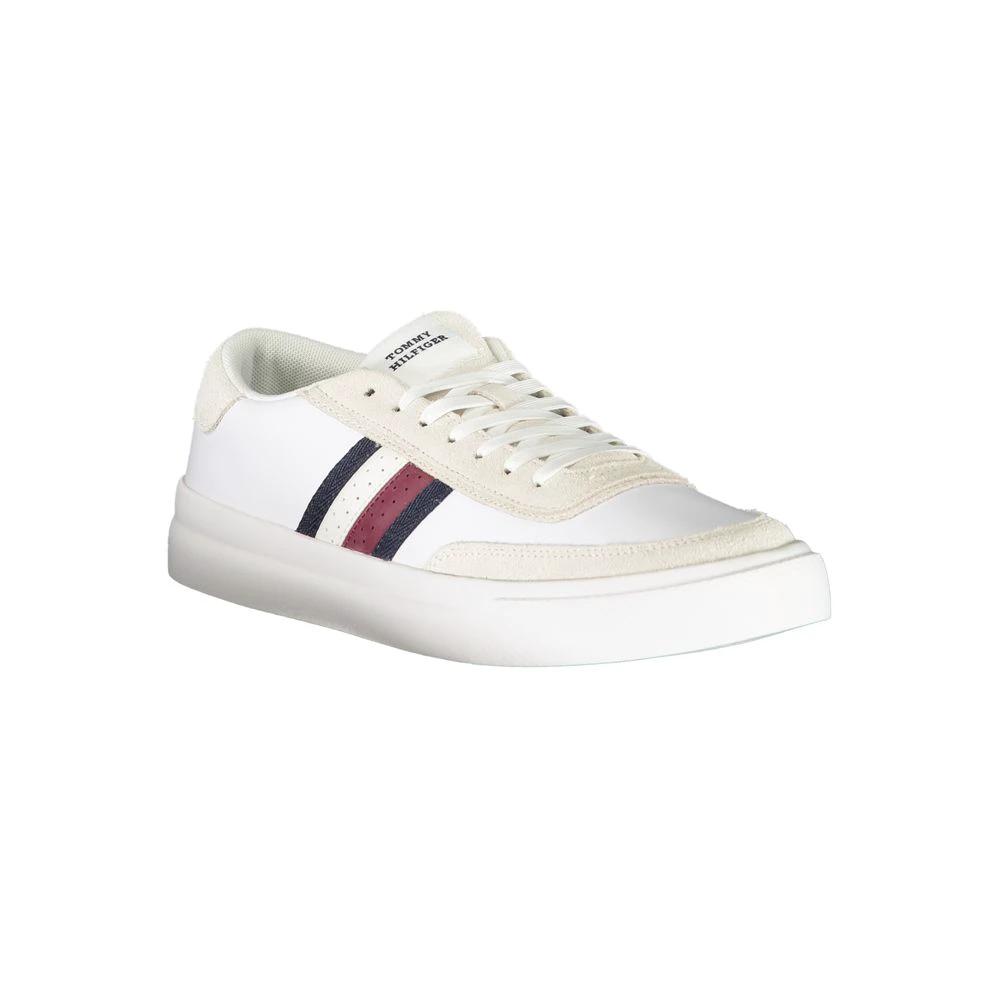 Tommy Hilfiger White Leather Men Sneaker Tommy Hilfiger