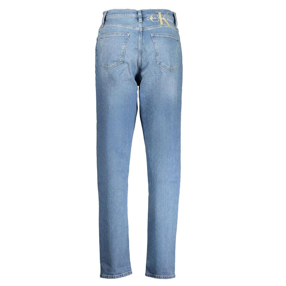 Jean Calvin Klein Azzurro en coton pour femme