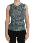 Dolce & Gabbana Blue Wool Sweater Sleeveless Pullover by Dolce & Gabbana
