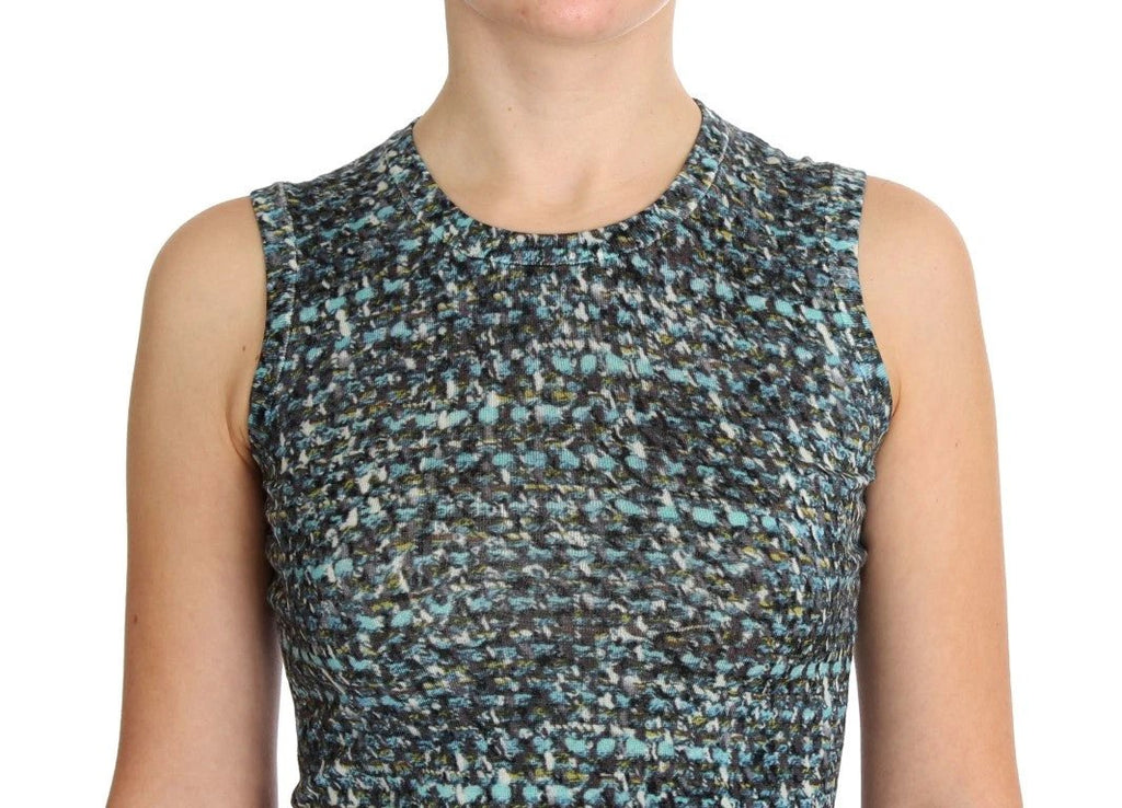 Dolce & Gabbana Blue Wool Sweater Sleeveless Pullover by Dolce & Gabbana