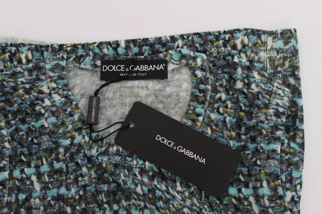 Dolce & Gabbana Blue Wool Sweater Sleeveless Pullover by Dolce & Gabbana
