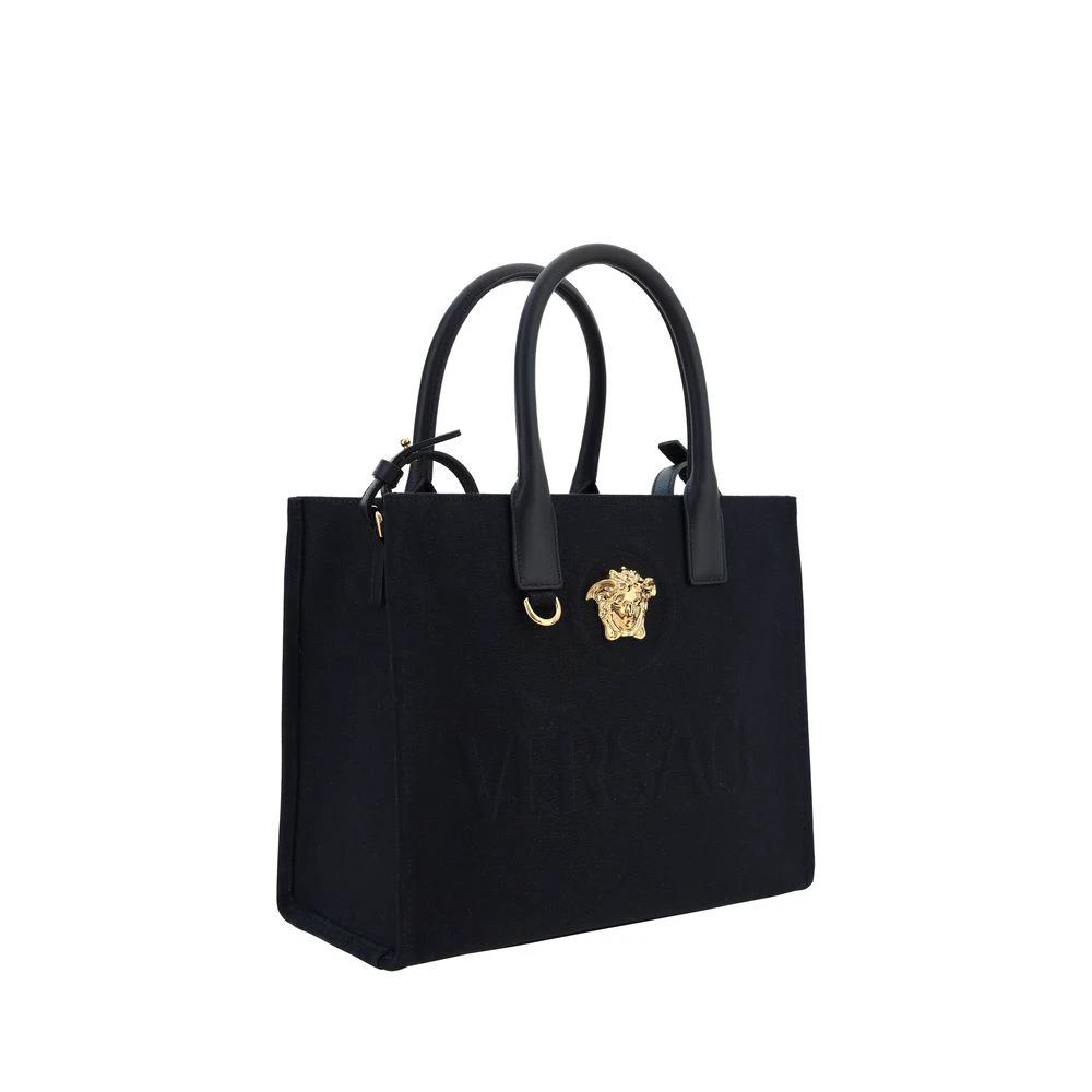 Versace Black Cotton Shoulder Bag by Versace
