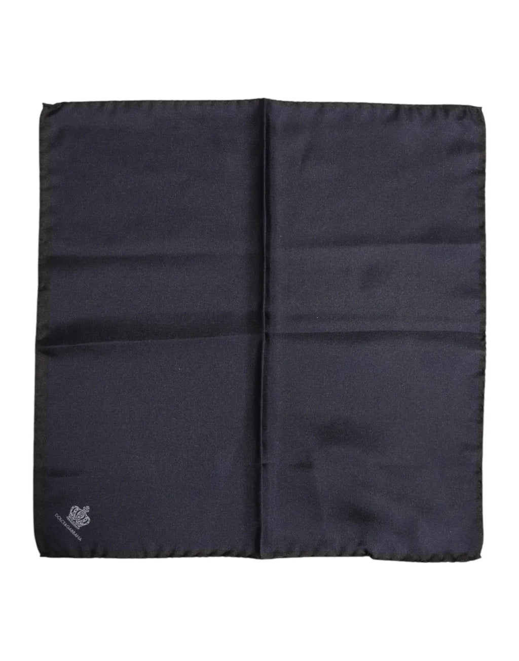 Foulard carré en soie bleu Dolce &amp; Gabbana DG Crown pour homme