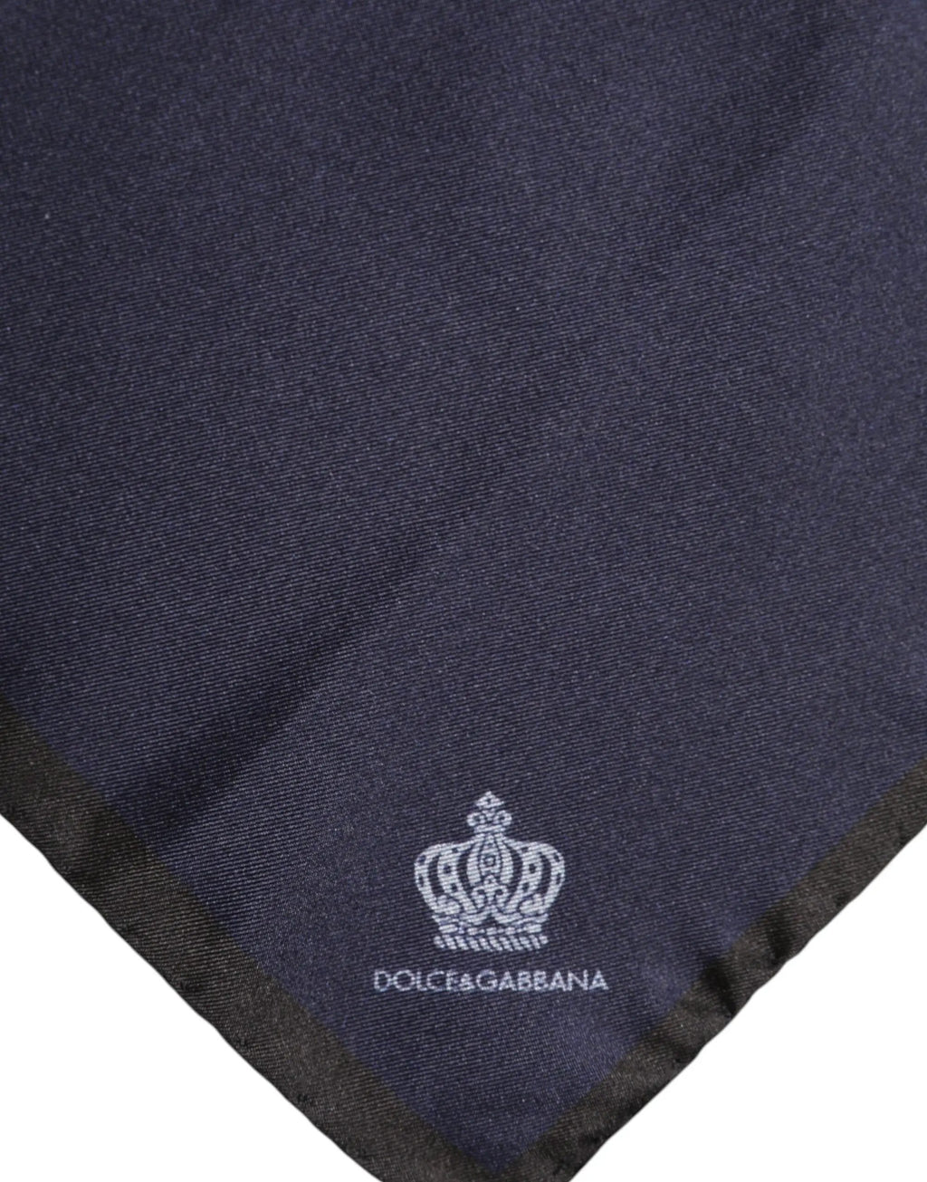 Foulard carré en soie bleu Dolce &amp; Gabbana DG Crown pour homme