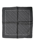 Dolce & Gabbana Black Fish Print Silk Square Men Foulard Scarf by Dolce & Gabbana