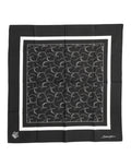 Dolce & Gabbana Black White Printed Square Men Foulard Scarf by Dolce & Gabbana