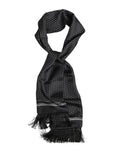 Dolce & Gabbana Black White Polka Dot Fringes Foulard Scarf by Dolce & Gabbana
