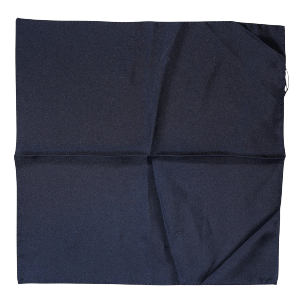 Dolce & Gabbana Dark Blue Silk Square Men Foulard Scarf by Dolce & Gabbana