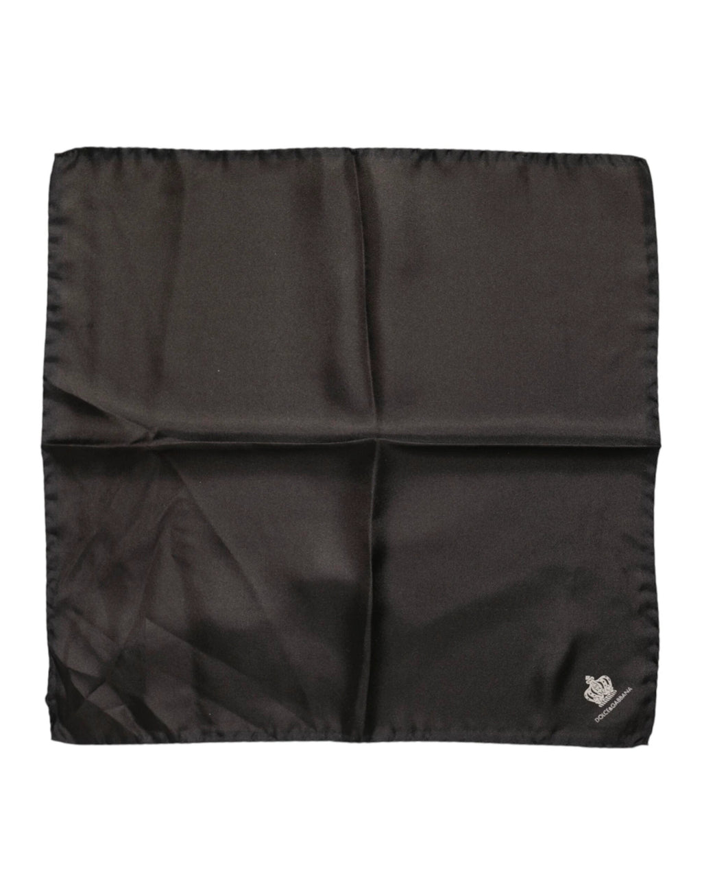 Dolce & Gabbana Brown DG Crown Silk Square Men Foulard Scarf by Dolce & Gabbana