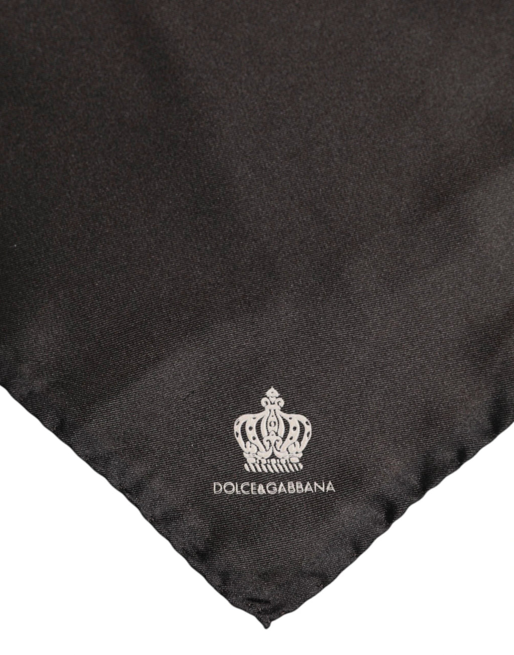 Dolce & Gabbana Brown DG Crown Silk Square Men Foulard Scarf by Dolce & Gabbana