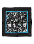 Dolce & Gabbana Black Jazz Club Silk Square Men Foulard Scarf by Dolce & Gabbana