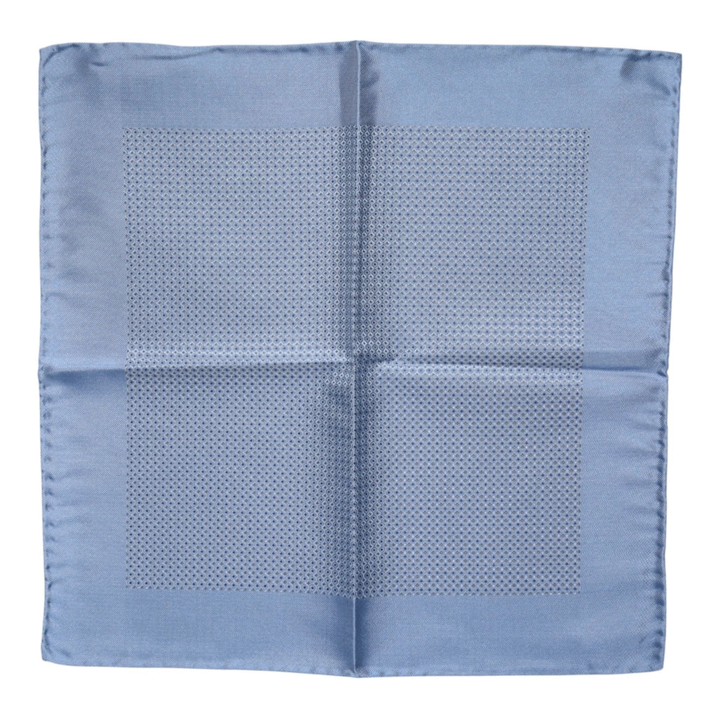 Dolce & Gabbana Light Blue Silk Square Men Foulard Scarf by Dolce & Gabbana