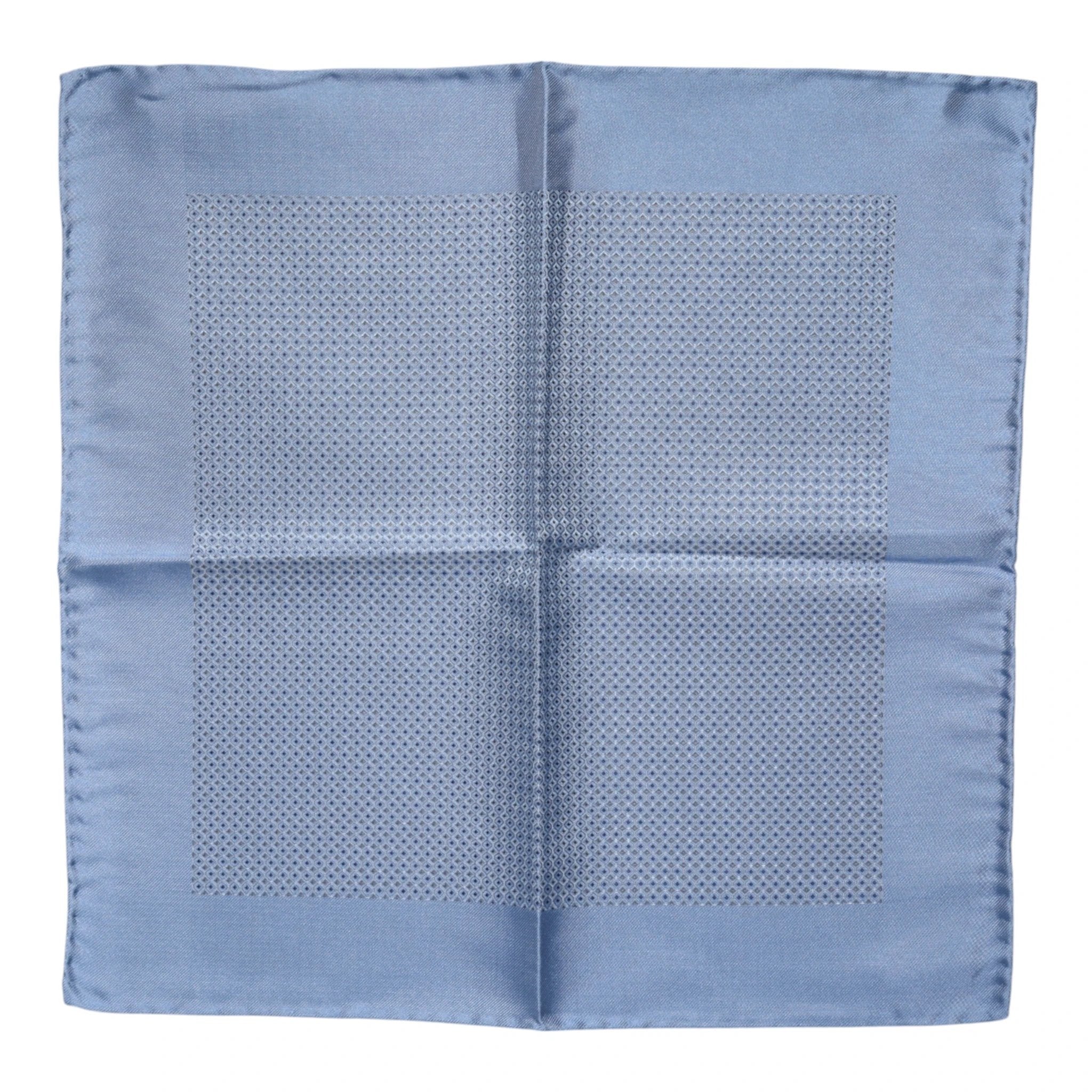 Dolce & Gabbana Light Blue Silk Square Men Foulard Scarf by Dolce & Gabbana