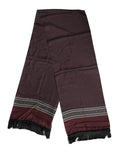 Dolce & Gabbana Maroon Dotted Silk Fringes Foulard Scarf by Dolce & Gabbana