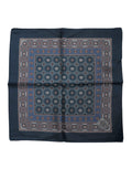 Dolce & Gabbana Blue Printed Silk Square Men Foulard Scarf by Dolce & Gabbana