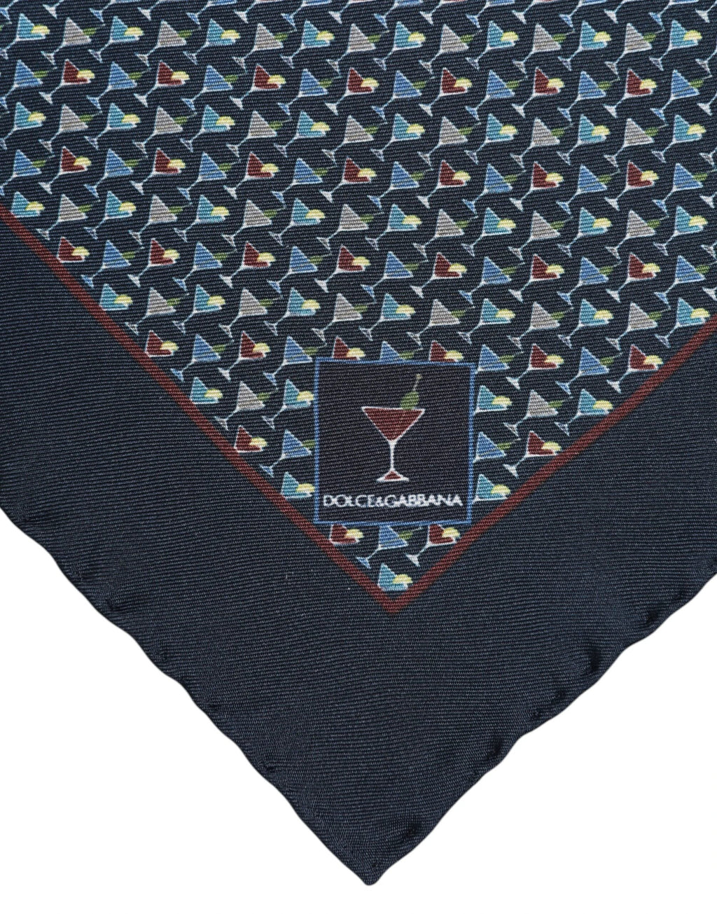 Dolce & Gabbana Blue Cocktail Silk Square Foulard Scarf by Dolce & Gabbana