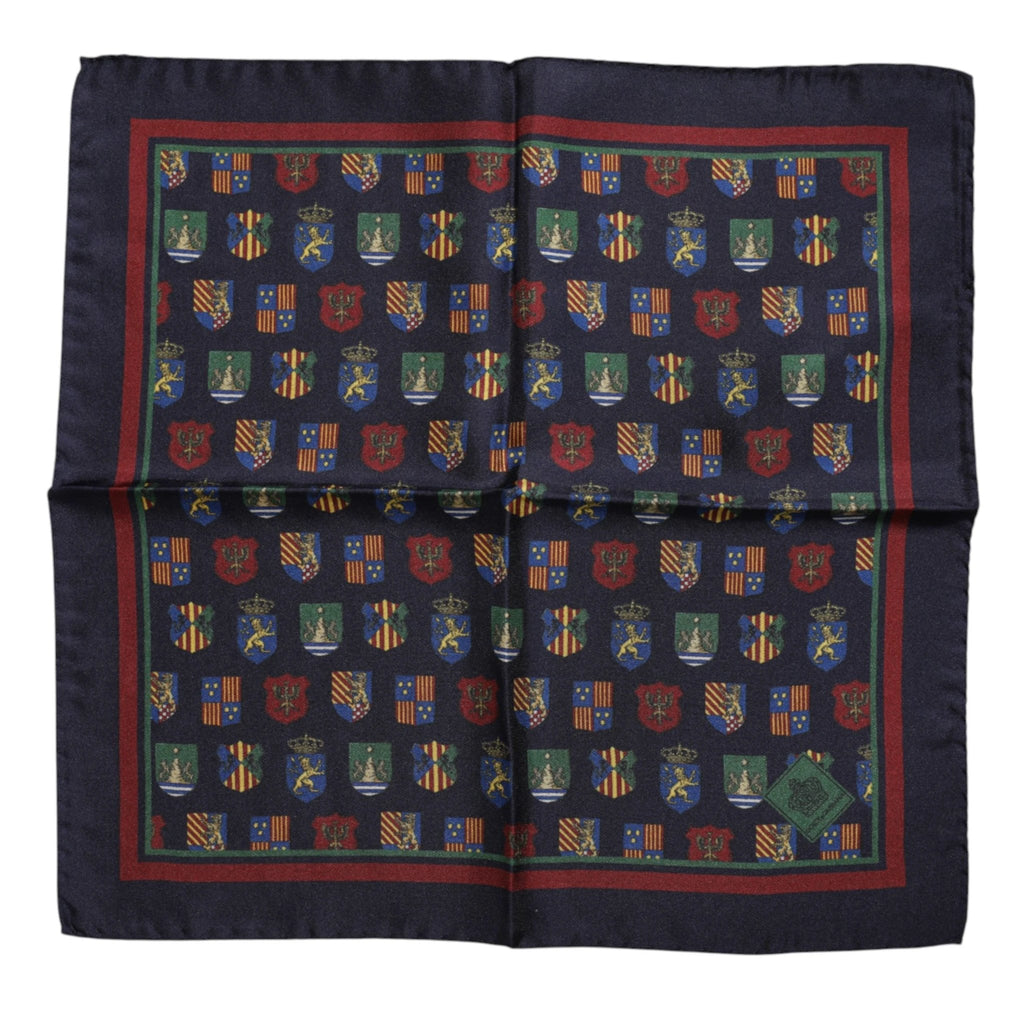 Dolce & Gabbana Multicolor Medals Square Foulard Scarf by Dolce & Gabbana