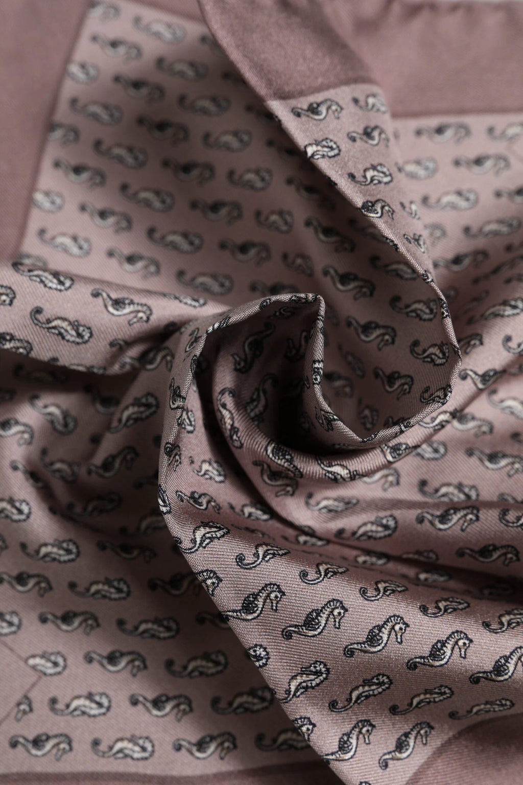 Dolce & Gabbana Brown Sea Horse Silk Square Foulard Scarf by Dolce & Gabbana