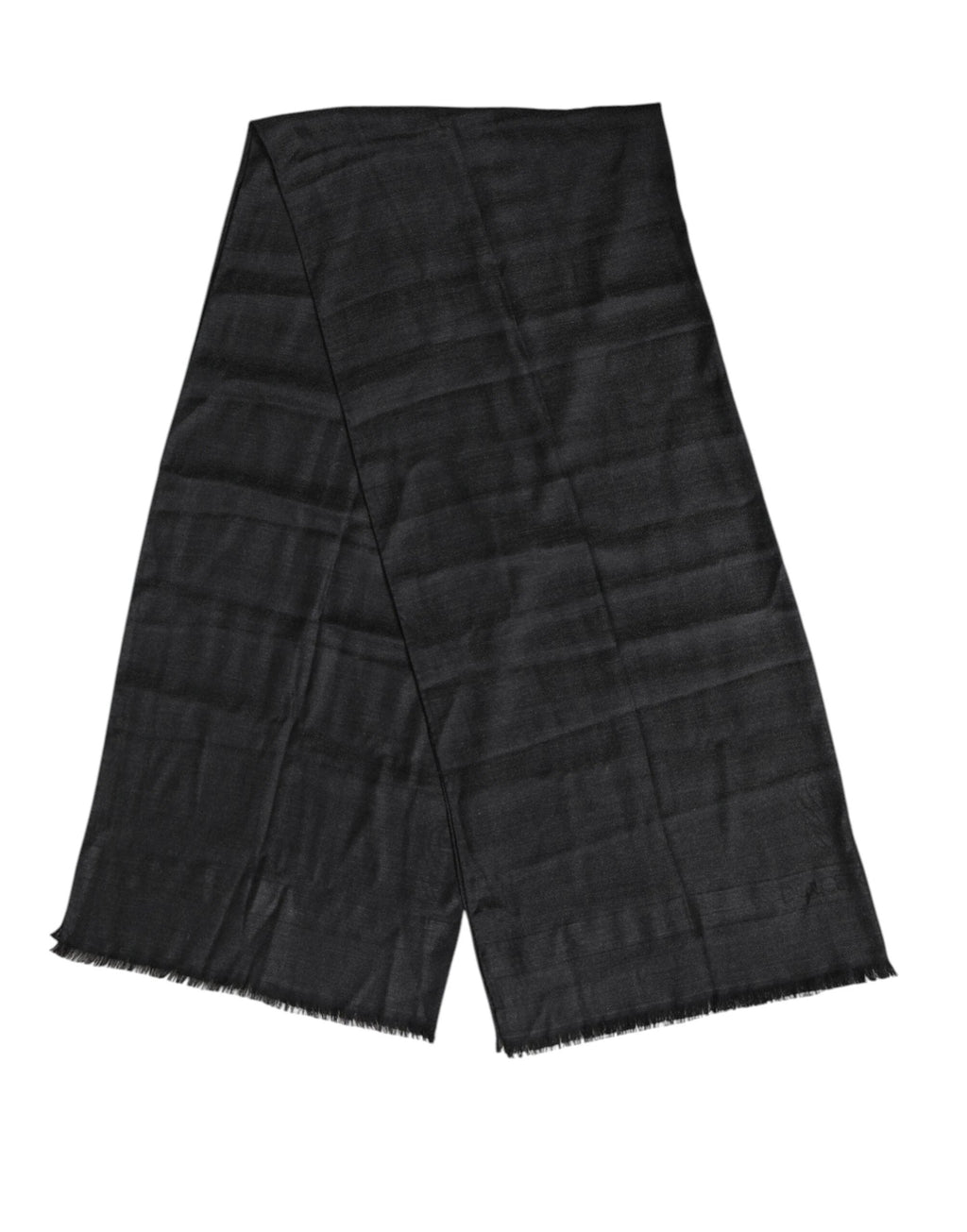 Dolce & Gabbana Dark Gray Cashmere Fringes Neck Warmer Scarf by Dolce & Gabbana