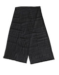 Dolce & Gabbana Dark Gray Cashmere Fringes Neck Warmer Scarf by Dolce & Gabbana